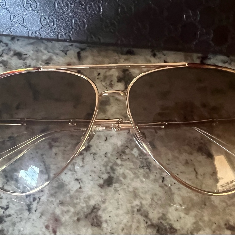 Gucci Gold-Toned Aviator Sunglasses